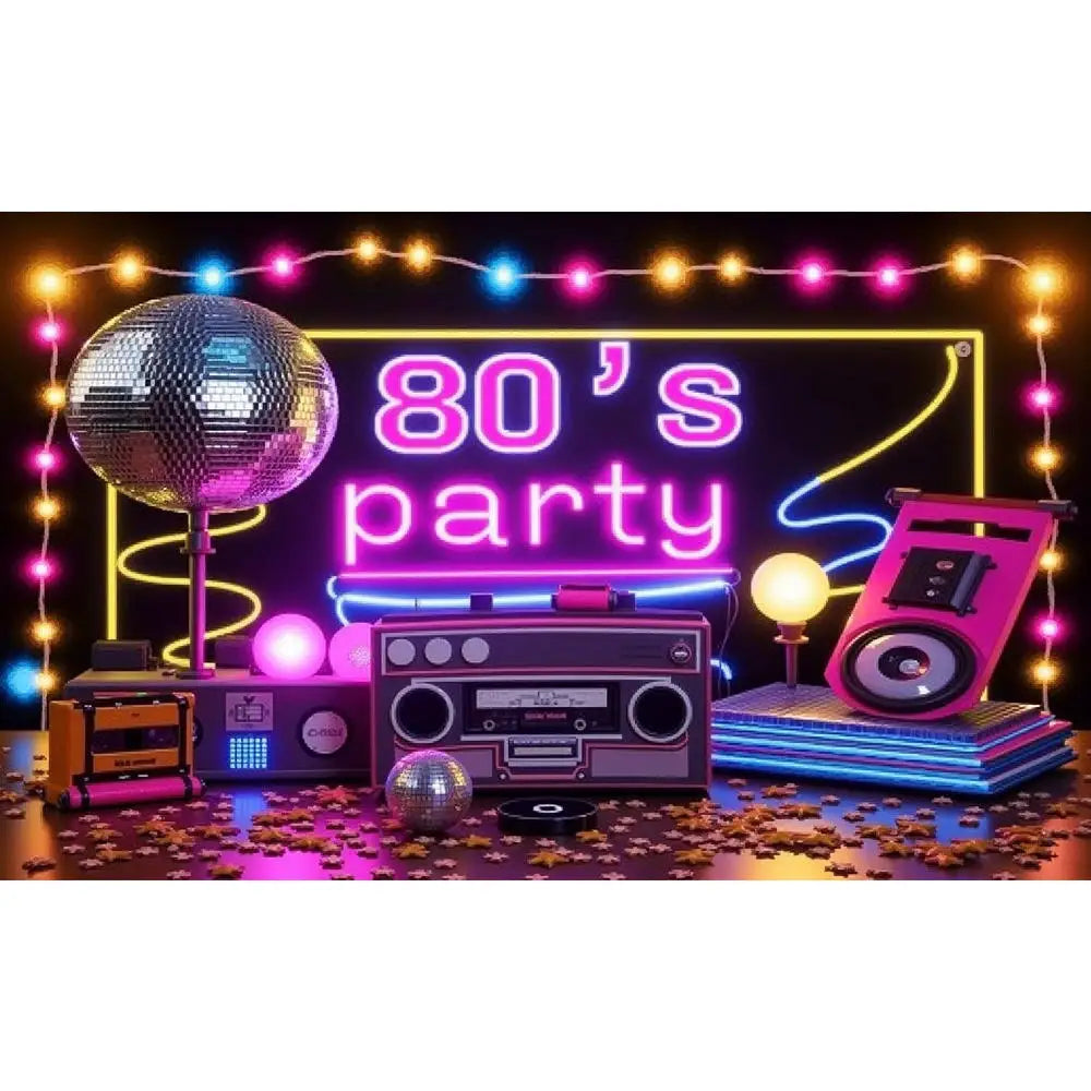 80S 90s Background Decoration Back To The 90s Backdrop Radio Skateboard Graffiti Birthday Party Background Photography Props