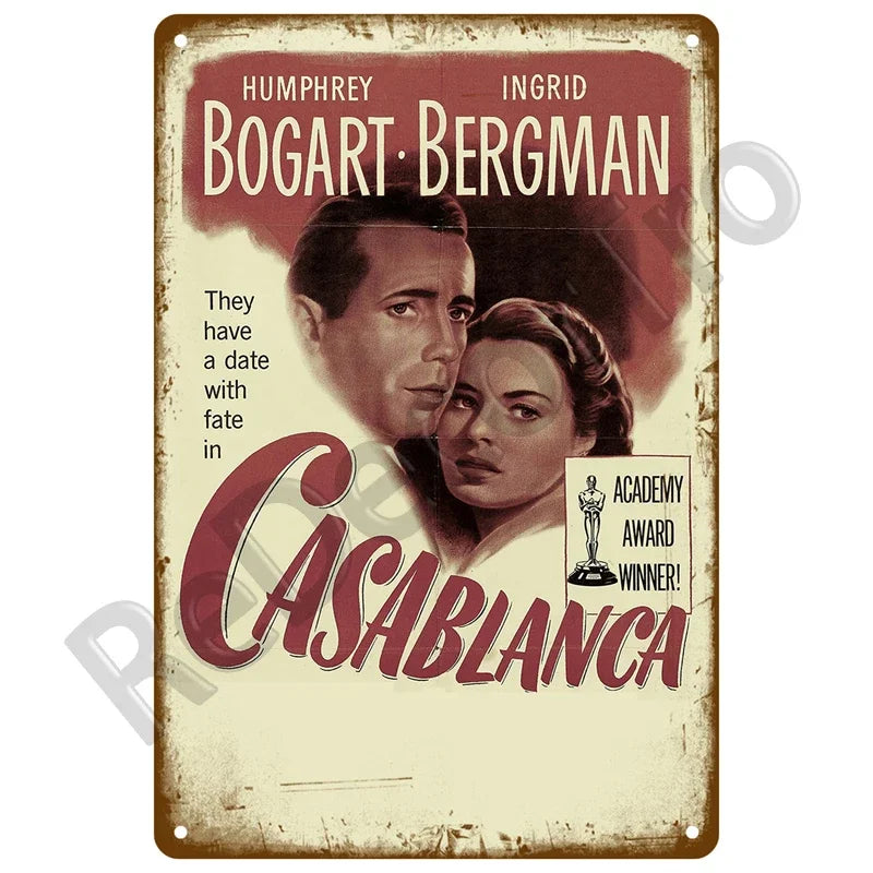 Letrero Metálico Vintage - Póster Retro de Películas Clásicas
