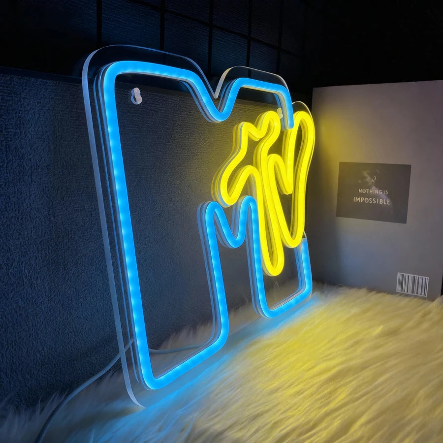 Letrero Neón LED Musical - Decoración Retro