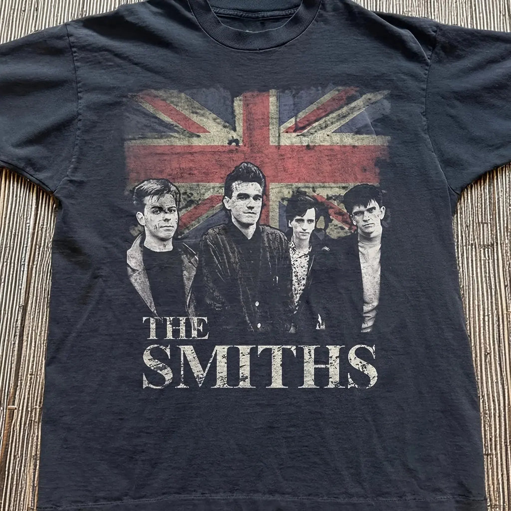 90s Smith Retro T-shirt for American Street, Summer New Style, Men's and Women's Cotton T-shirt