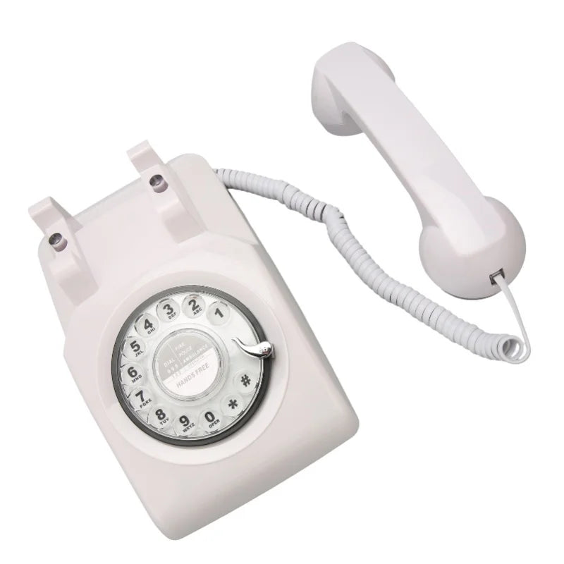 Retro Rotating Phone Old Fashioned Vintage Landline Phone With Mechanical Ringer Speaker For Household Office Hotel