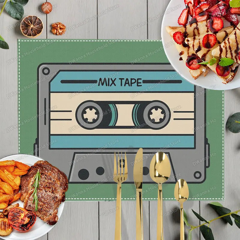 Individuales Retro Cassette - Mantel Decorativo Vintage