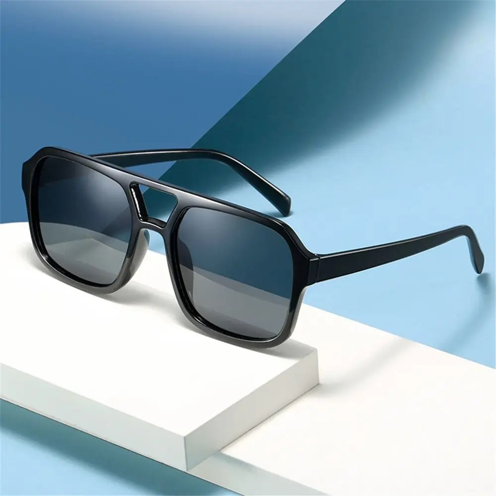 Gafas de Sol Cuadradas Aviador Retro 70s - Marco Grande Estilo Vintage