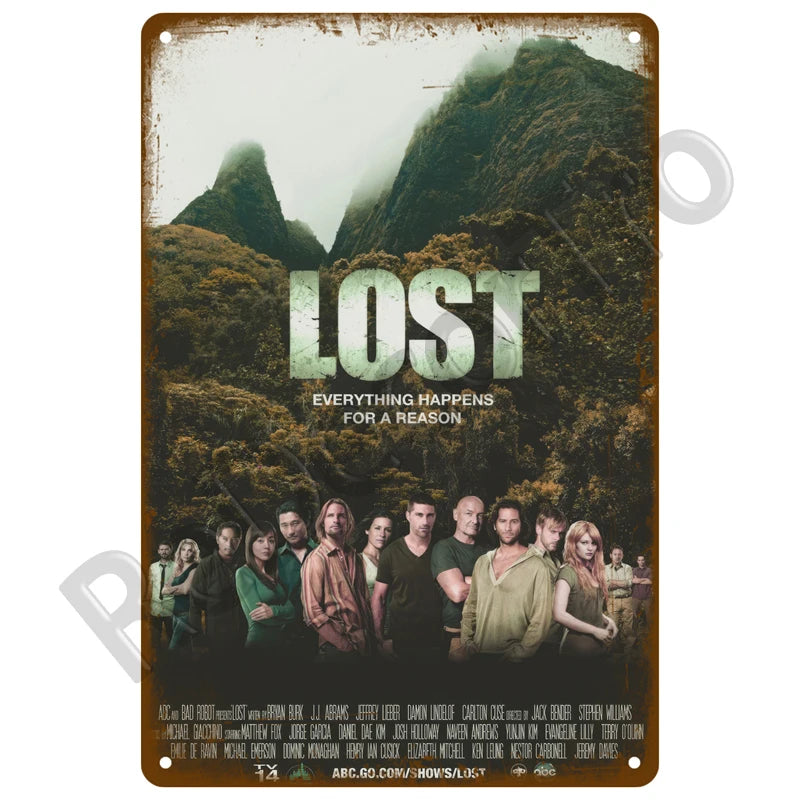 Letrero Metálico Vintage - Póster Retro de Películas Clásicas