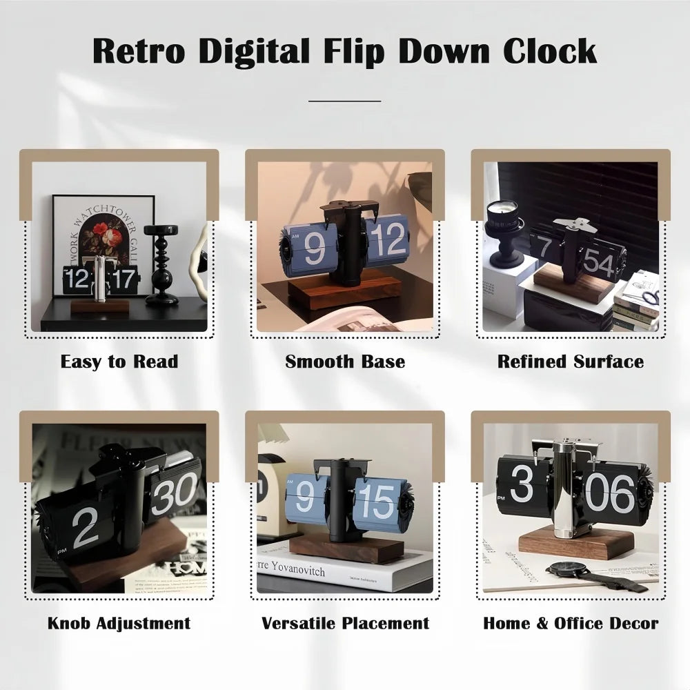 Reloj de Aleta Vintage - Flip Clock Retro