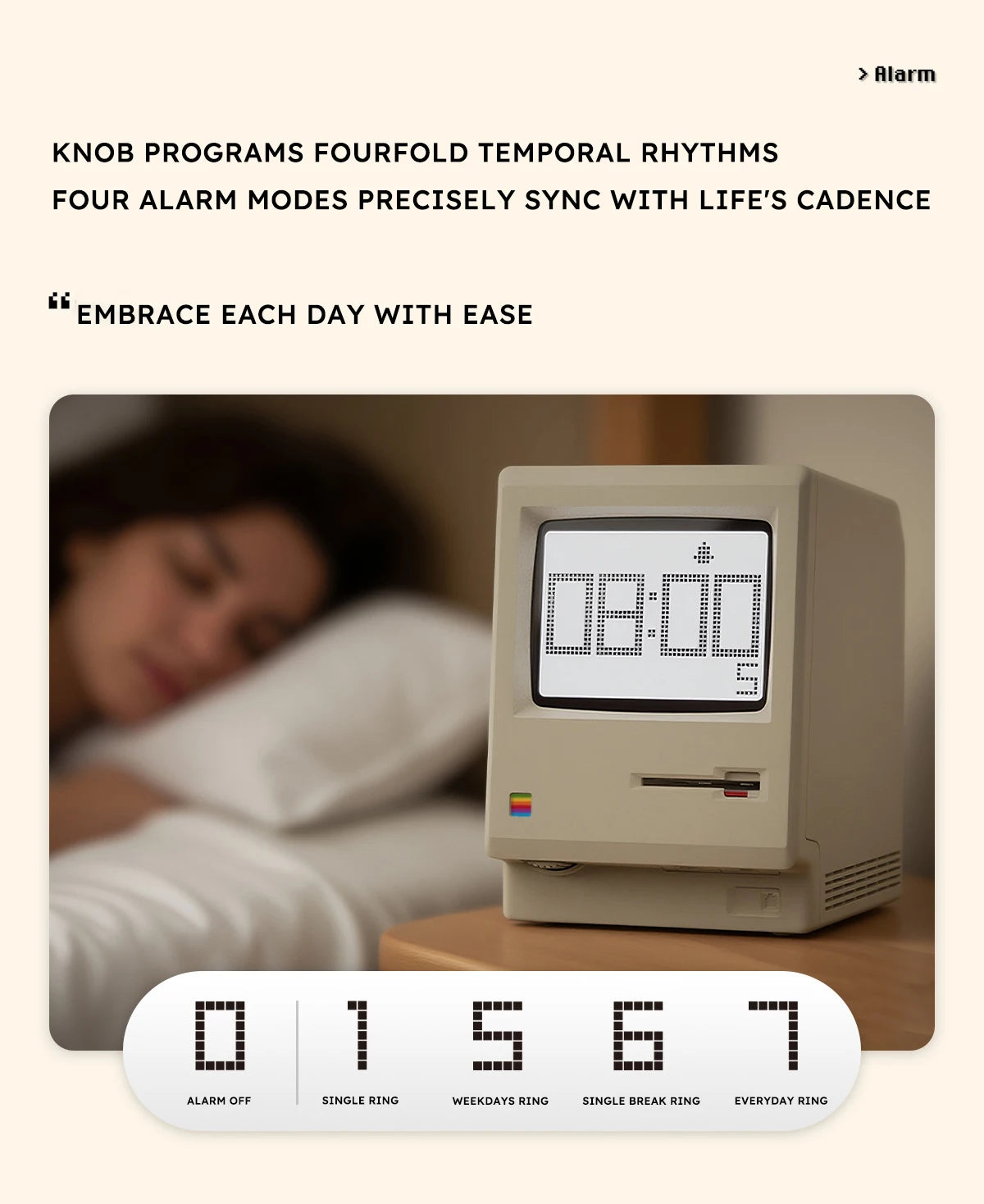 Reloj Alarma Retro Macintosh - Decoración de Escritorio