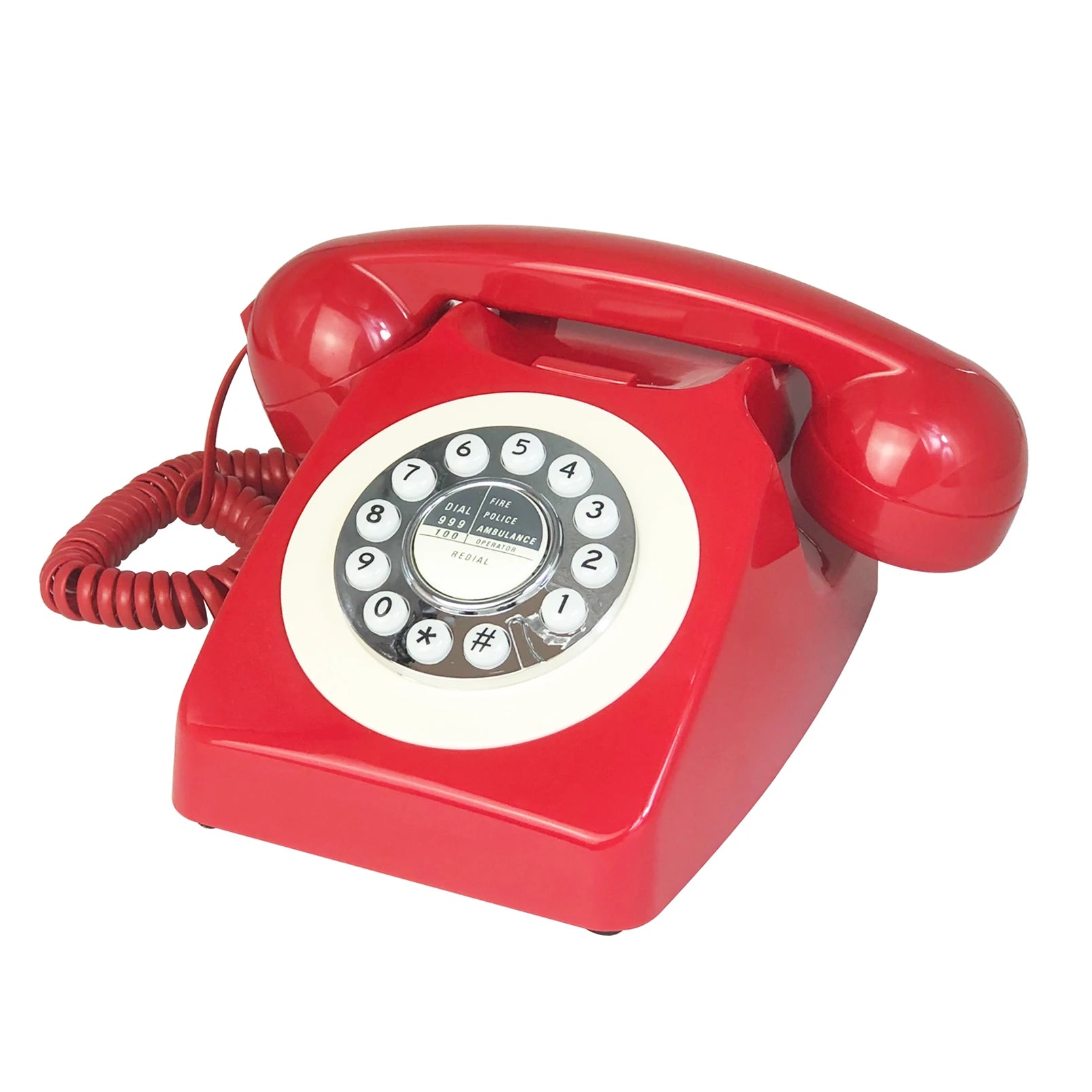 Teléfono Retro Azul con Cable - Estilo Europeo Vintage Años 60