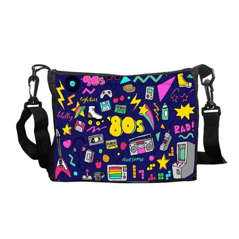 Bolso Bandolera Retro Cassette - Diseño Geométrico Vintage Unisex