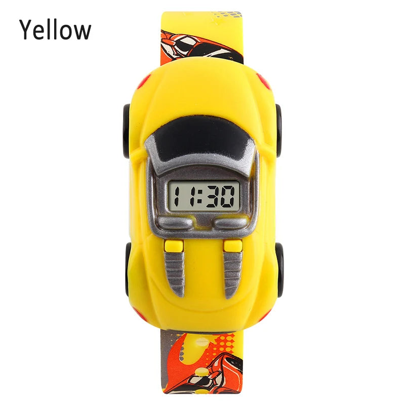 Reloj Digital Infantil LED Carrito - Estilo Retro Deportivo