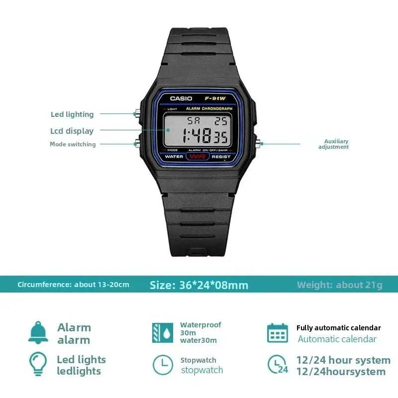 Reloj Casio F-91W Retro - Clásico Digital LCD