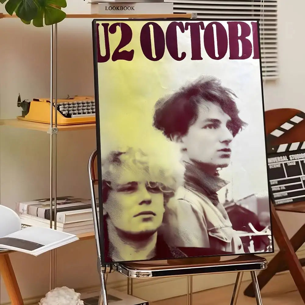 Póster Artístico U2 - Cuadro Canvas Rock Band Retro