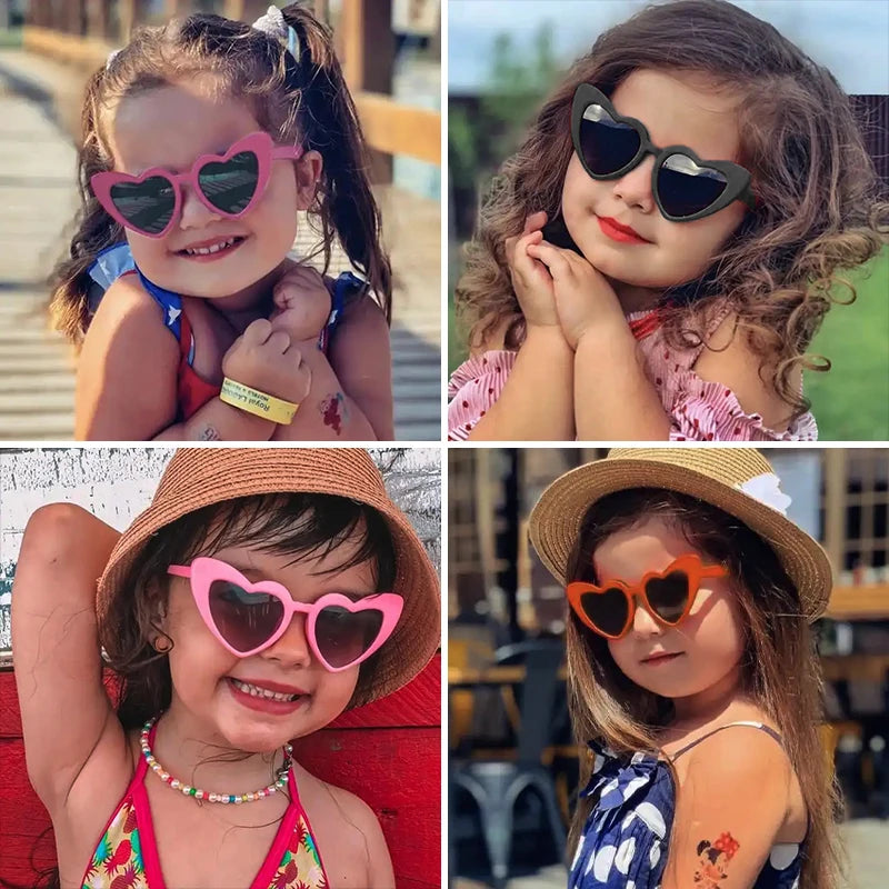 Gafas de Sol Infantiles Corazón Retro - UV400 para Niñas y Niños