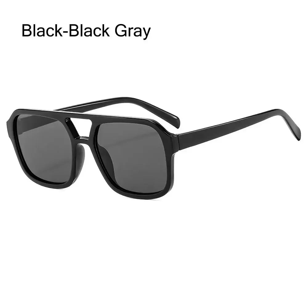 Gafas de Sol Cuadradas Aviador Retro 70s - Marco Grande Estilo Vintage