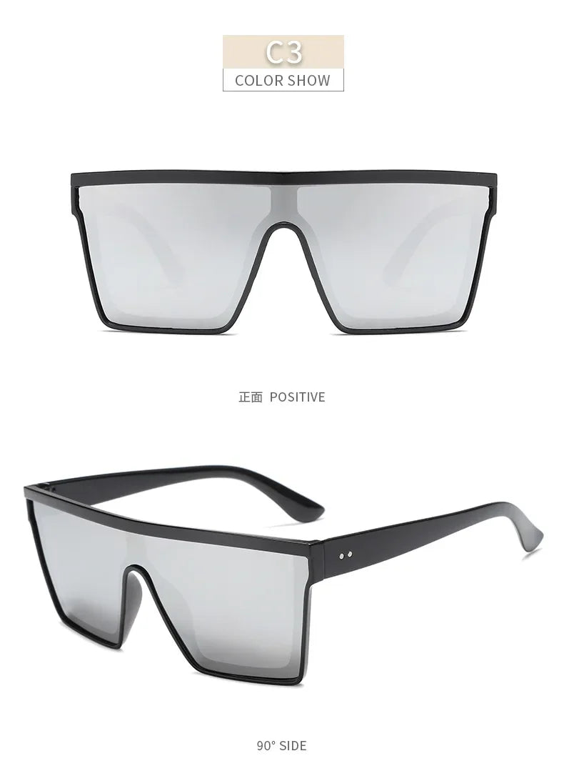 Gafas de Sol Cuadradas Vintage - Espejo Clásico UV400 Mujer