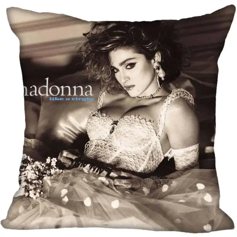 Funda de Almohada Decorativa Madonna - Pop Star Retro 80s