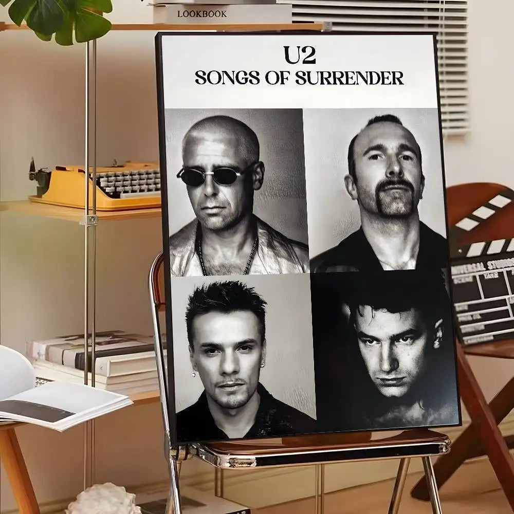Póster Artístico U2 - Cuadro Canvas Rock Band Retro