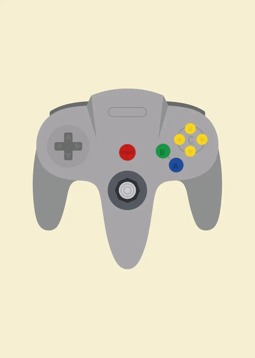 Póster Controles de Videojuegos Retro - Cuadro Decorativo Gamer