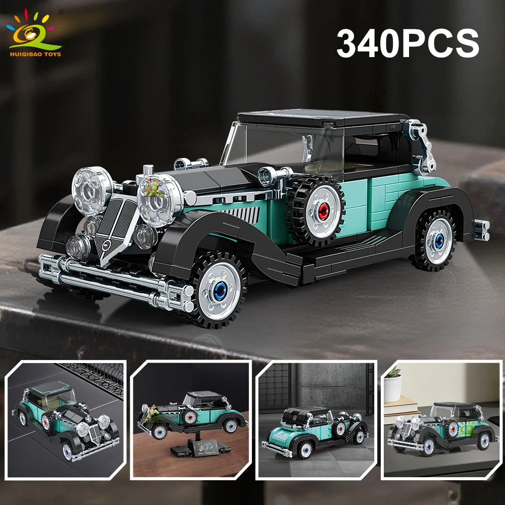 Auto Deportivo Retro MOC con Exhibidor - Bloques de Construcción