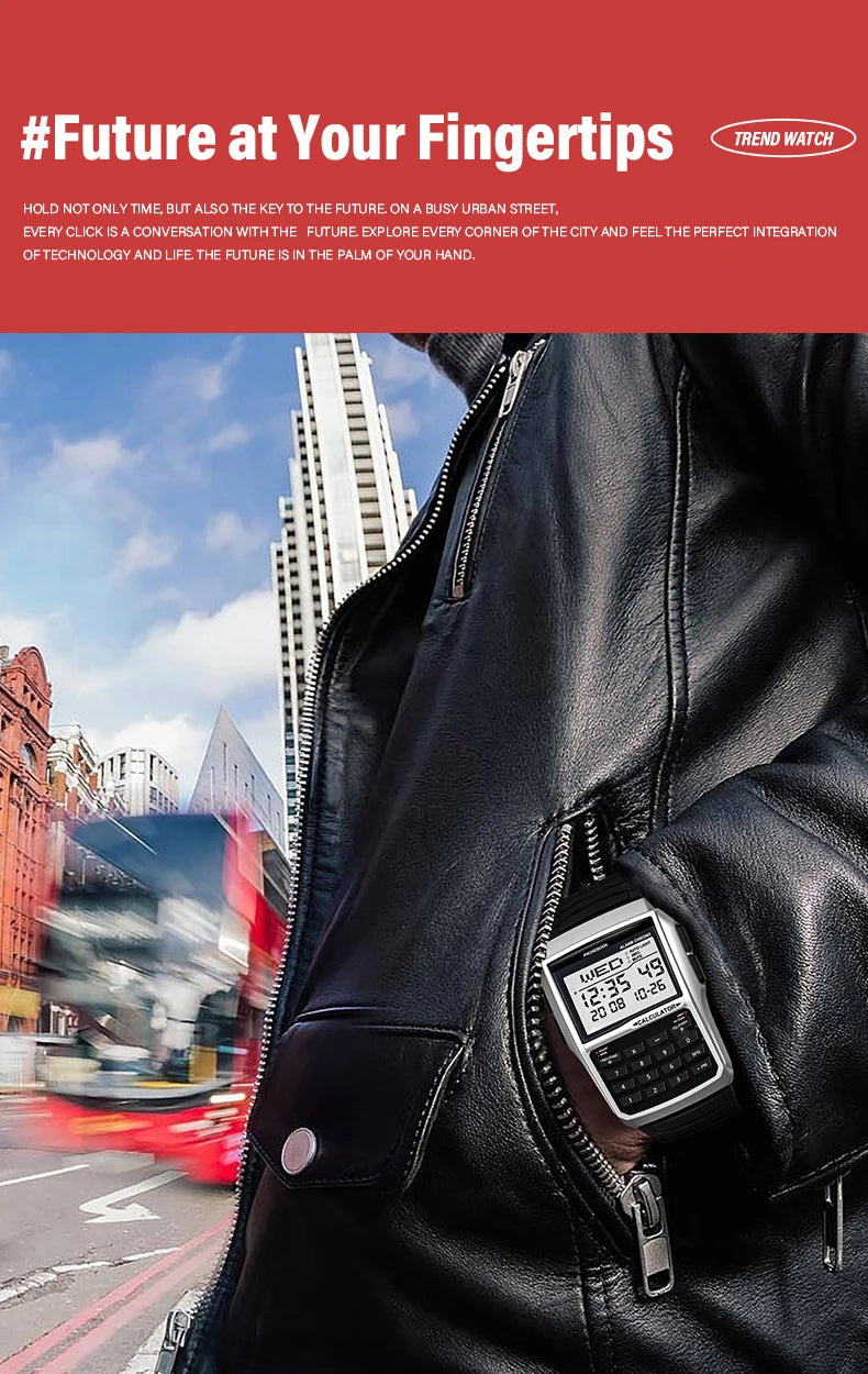 Reloj Calculadora LED Retro - Estilo Deportivo Digital