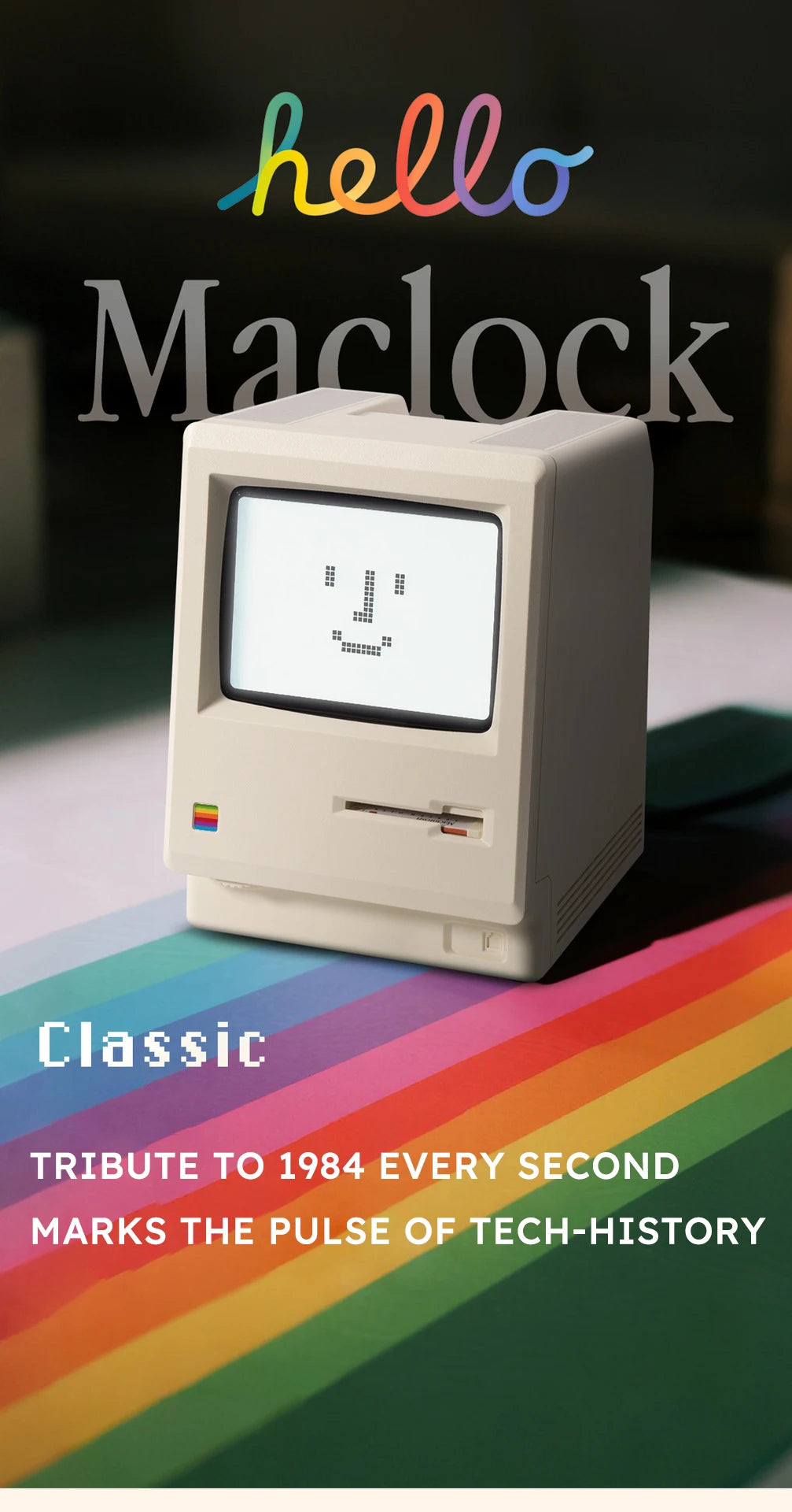 Reloj Alarma Retro Macintosh - Decoración de Escritorio