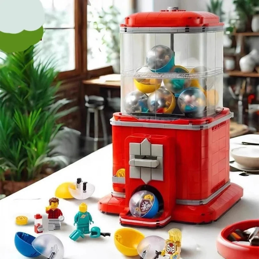 Bloques de Construcción Máquina Expendedora Retro - Tipo LEGO Arcade