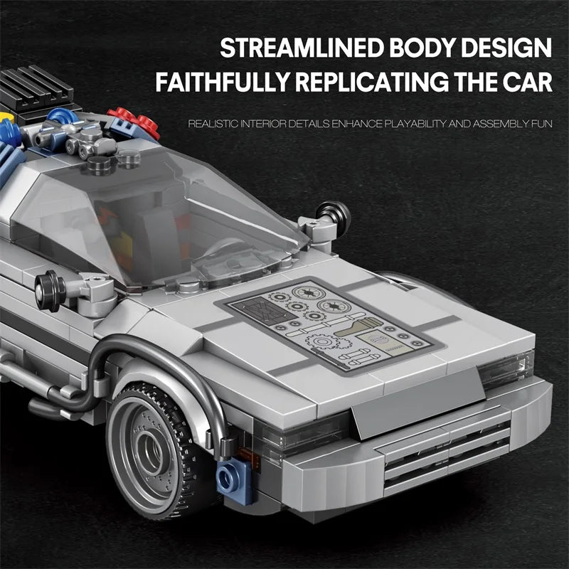 Auto de Carreras Clásico 1:24 Volver al Futuro - Bloques MOC