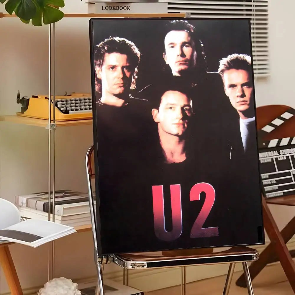 Póster Artístico U2 - Cuadro Canvas Rock Band Retro
