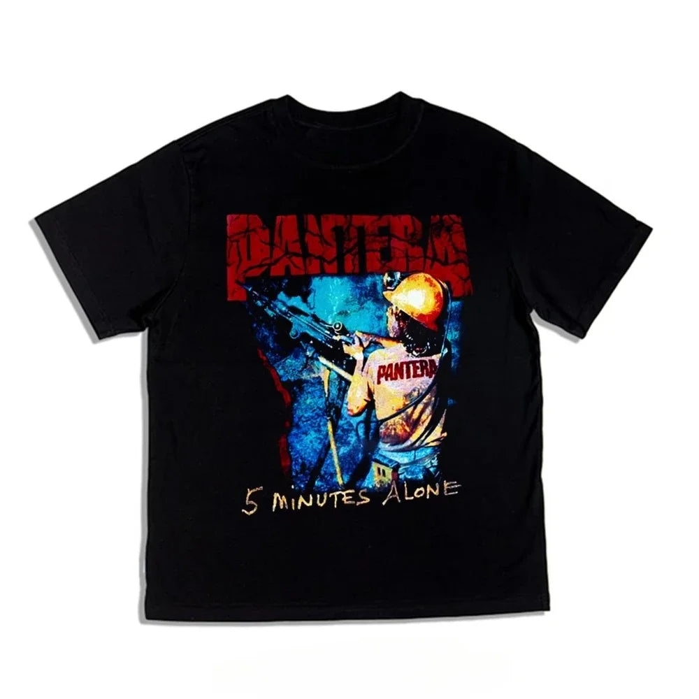 Camiseta Pantera Póster - Heavy Metal Band Oversize Algodón