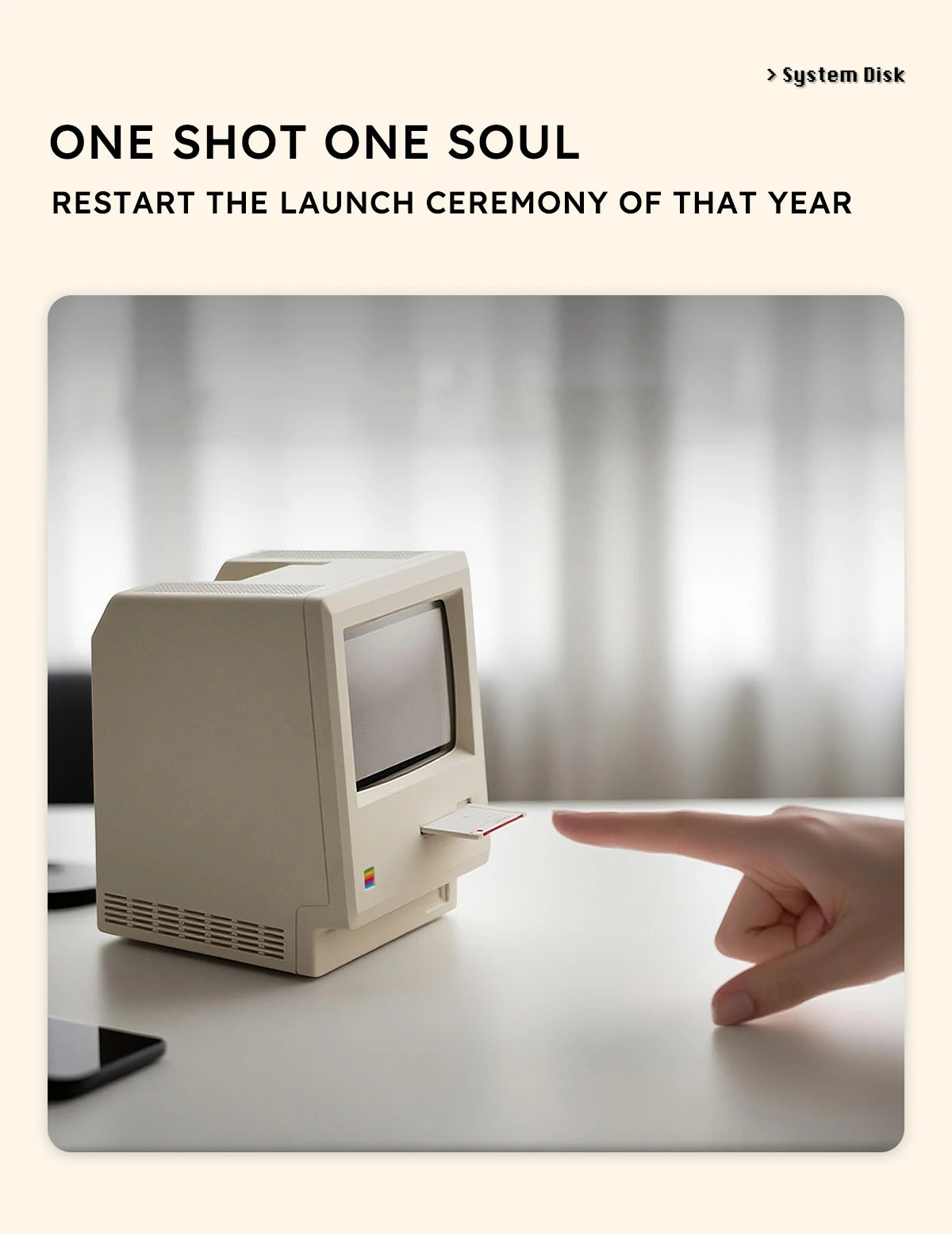 Reloj Alarma Retro Macintosh - Decoración de Escritorio