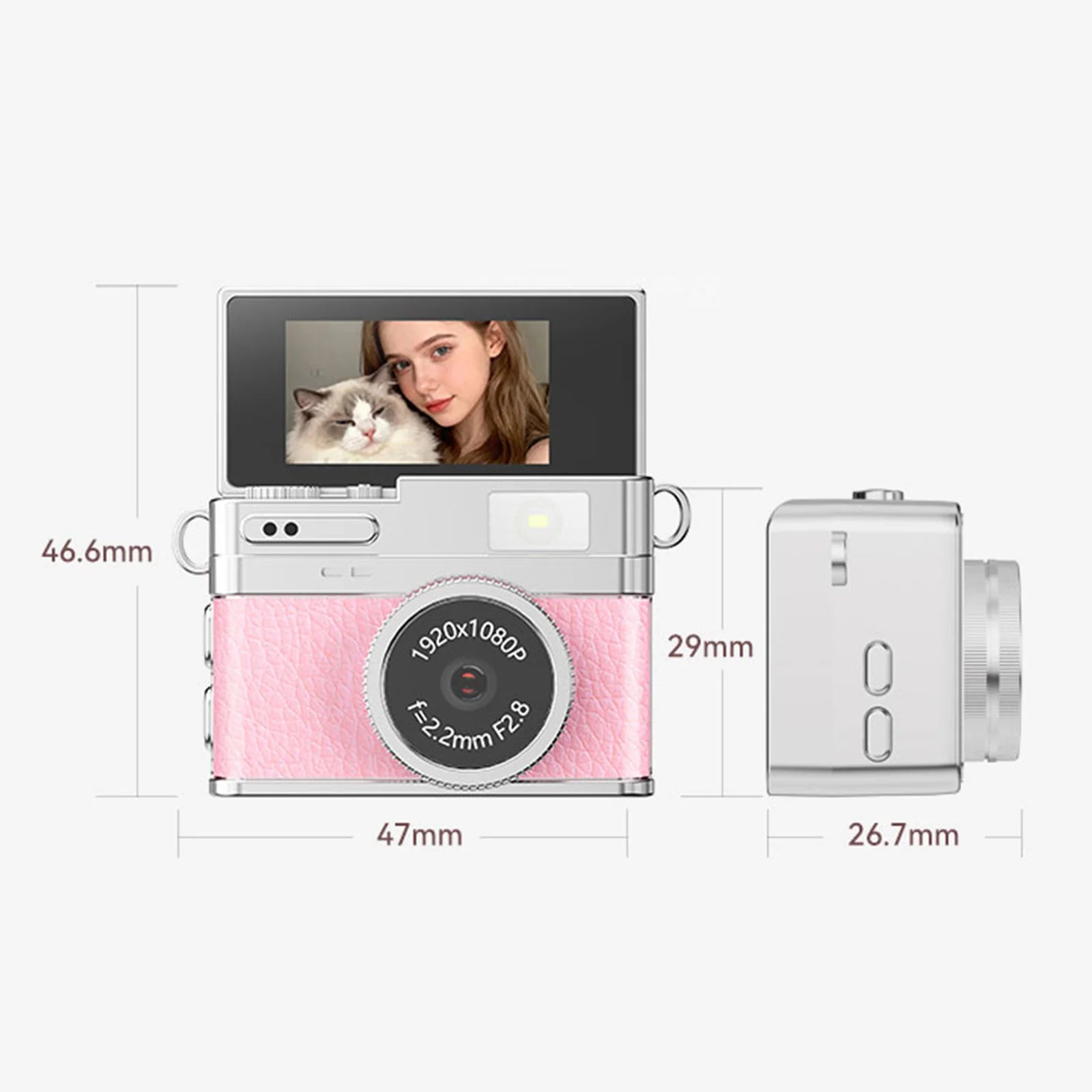 Mini Cámara Retro CCD - Llavero con Grabación