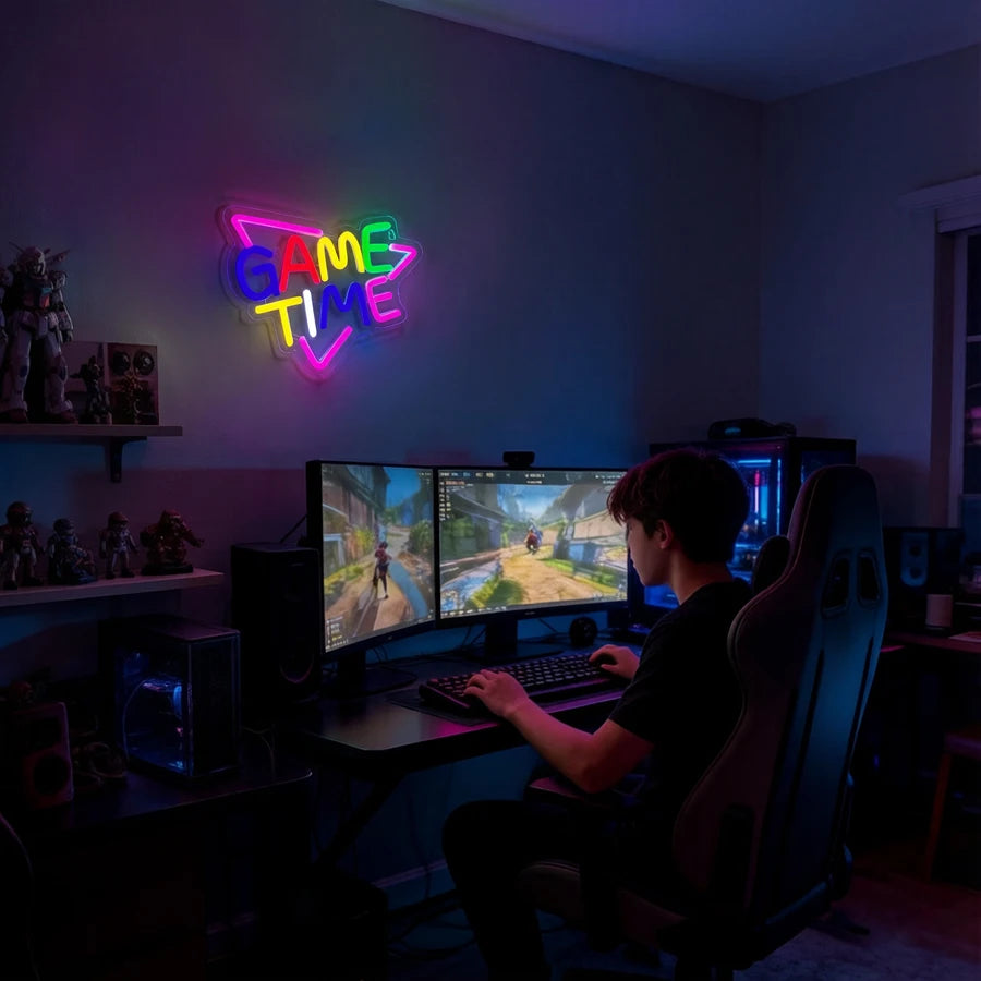Letrero Neón LED Gamepad - Decoración Gamer Control Retro