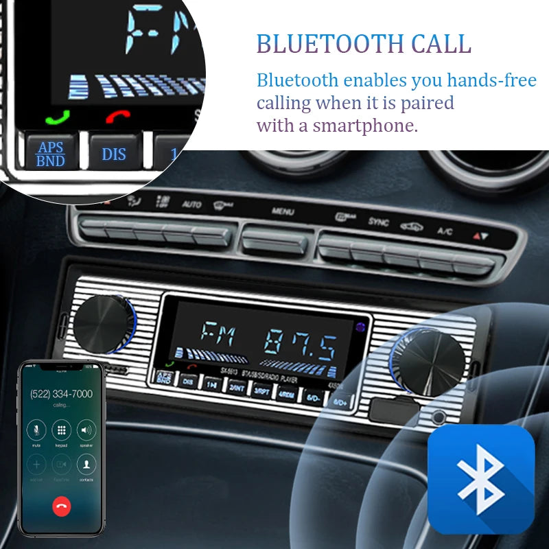 SINOVCLE 1 Din Car Radio Stereo Digital  Bluetooth FM Audio Music USB / SD With In Dash AUX Input 12V MP3 Multimedia Player