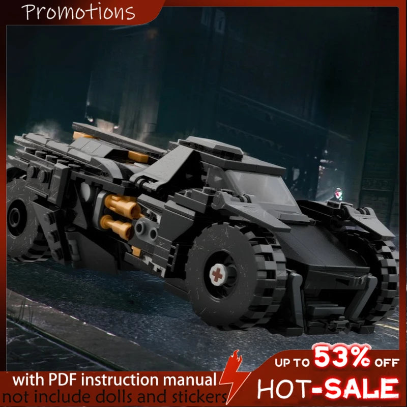 Batimovil MOC Technic 362 Piezas - Supercar Bloques Batman Retro