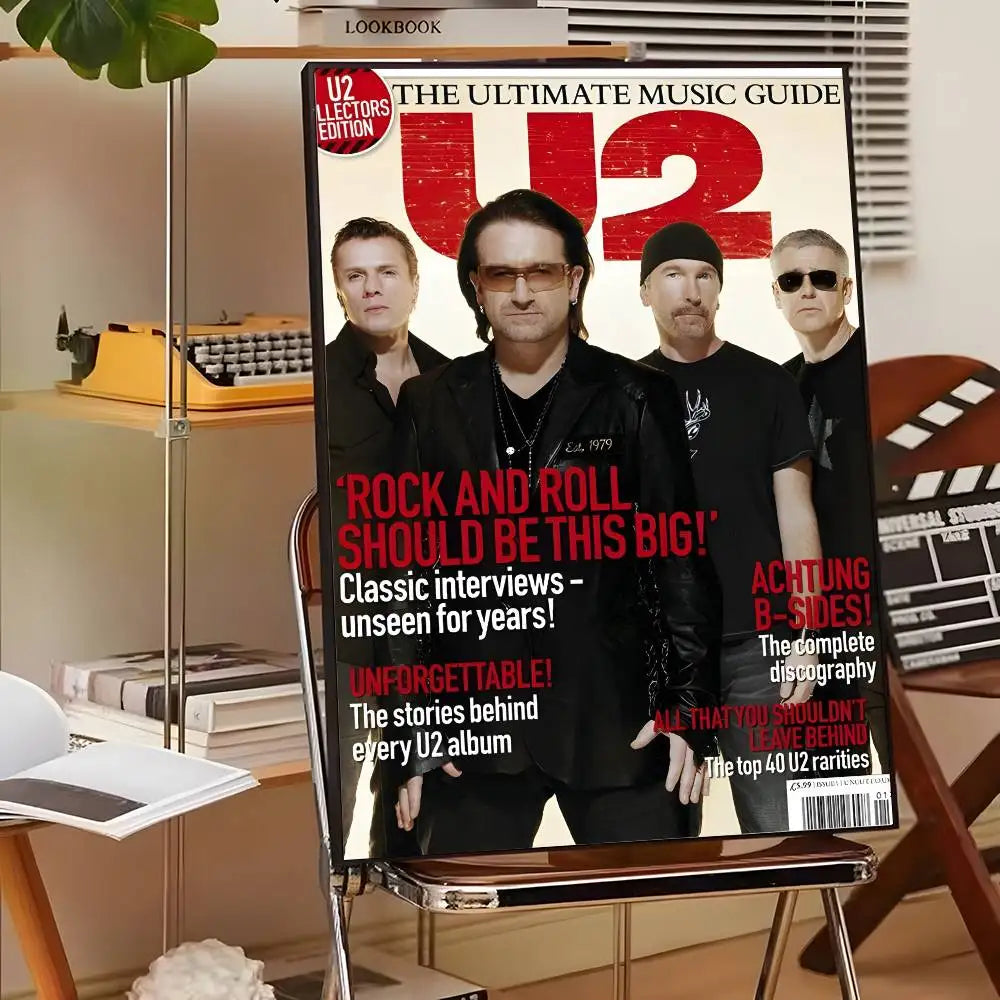 Póster Artístico U2 - Cuadro Canvas Rock Band Retro