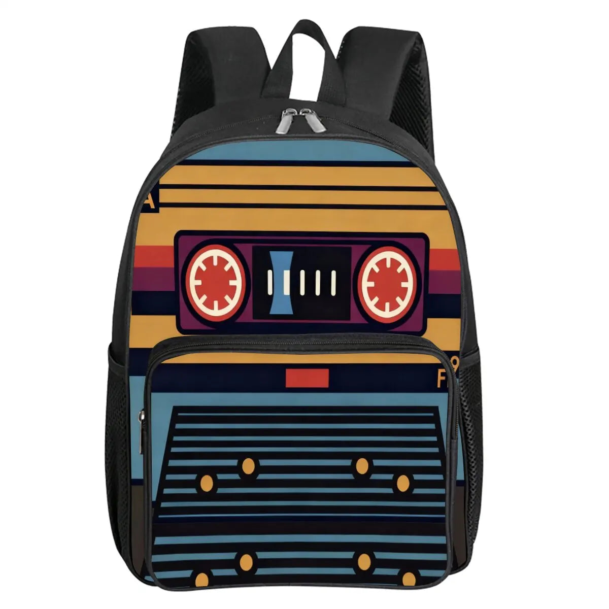 Mochila Retro Cassette - Morral Escolar Diseño Vintage 2D