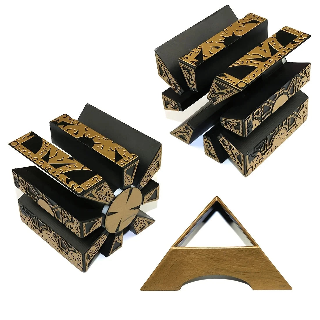 Puzzle Box Functional, Puzzle Cube Detachable - Lament Configuration with Base, Deformation Puzzle Lock Box Decoration