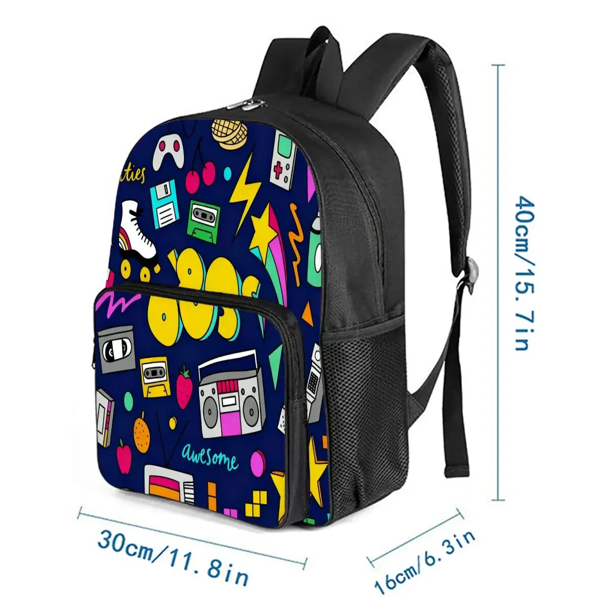 Mochila Retro Cassette - Morral Escolar Diseño Vintage 2D