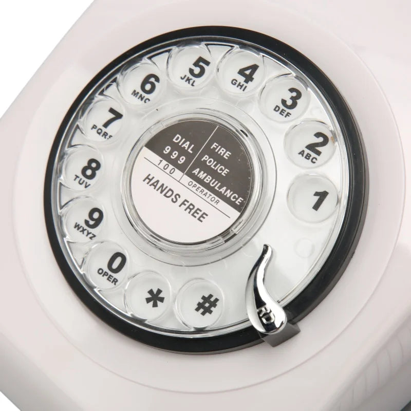 Retro Rotating Phone Old Fashioned Vintage Landline Phone With Mechanical Ringer Speaker For Household Office Hotel