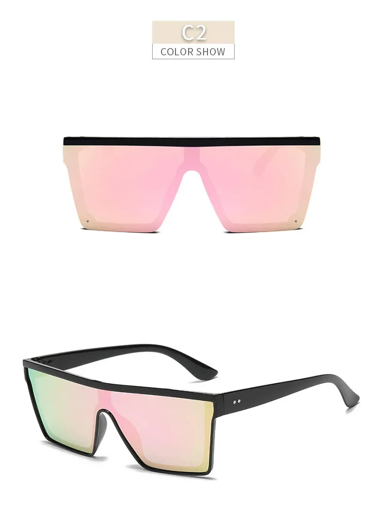 Gafas de Sol Cuadradas Vintage - Espejo Clásico UV400 Mujer
