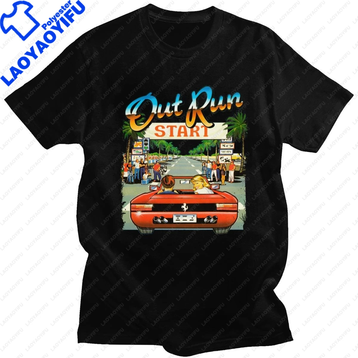 Camiseta Retro Out Run - Arcade Racing 80s Japan