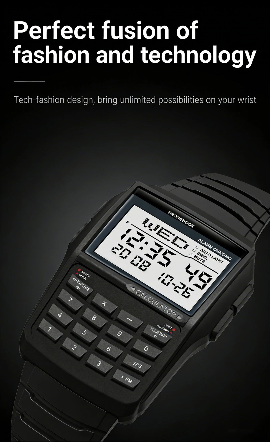 Reloj Calculadora LED Retro - Estilo Deportivo Digital