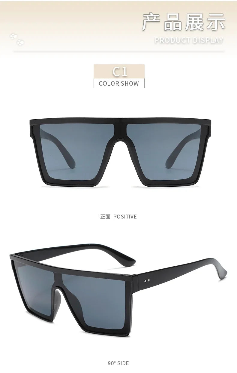 Gafas de Sol Cuadradas Vintage - Espejo Clásico UV400 Mujer