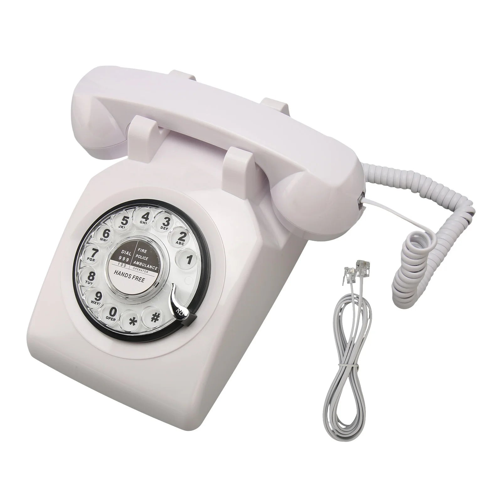 Retro Rotating Phone Old Fashioned Vintage Landline Phone With Mechanical Ringer Speaker For Household Office Hotel