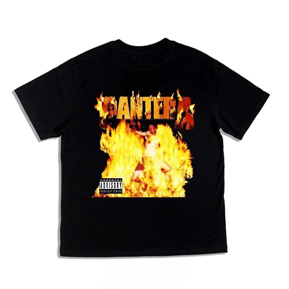 Camiseta Pantera Póster - Heavy Metal Band Oversize Algodón
