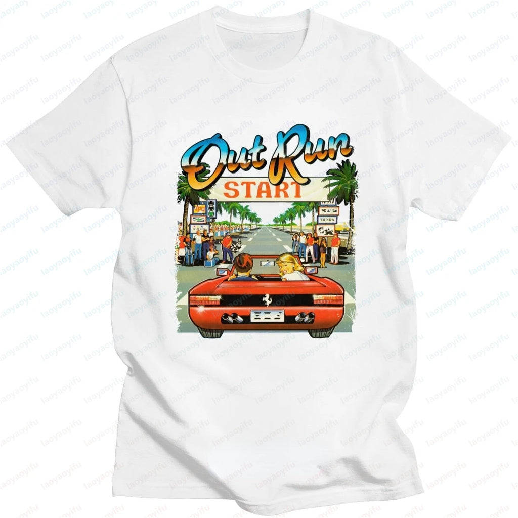 Camiseta Retro Out Run - Arcade Racing 80s Japan