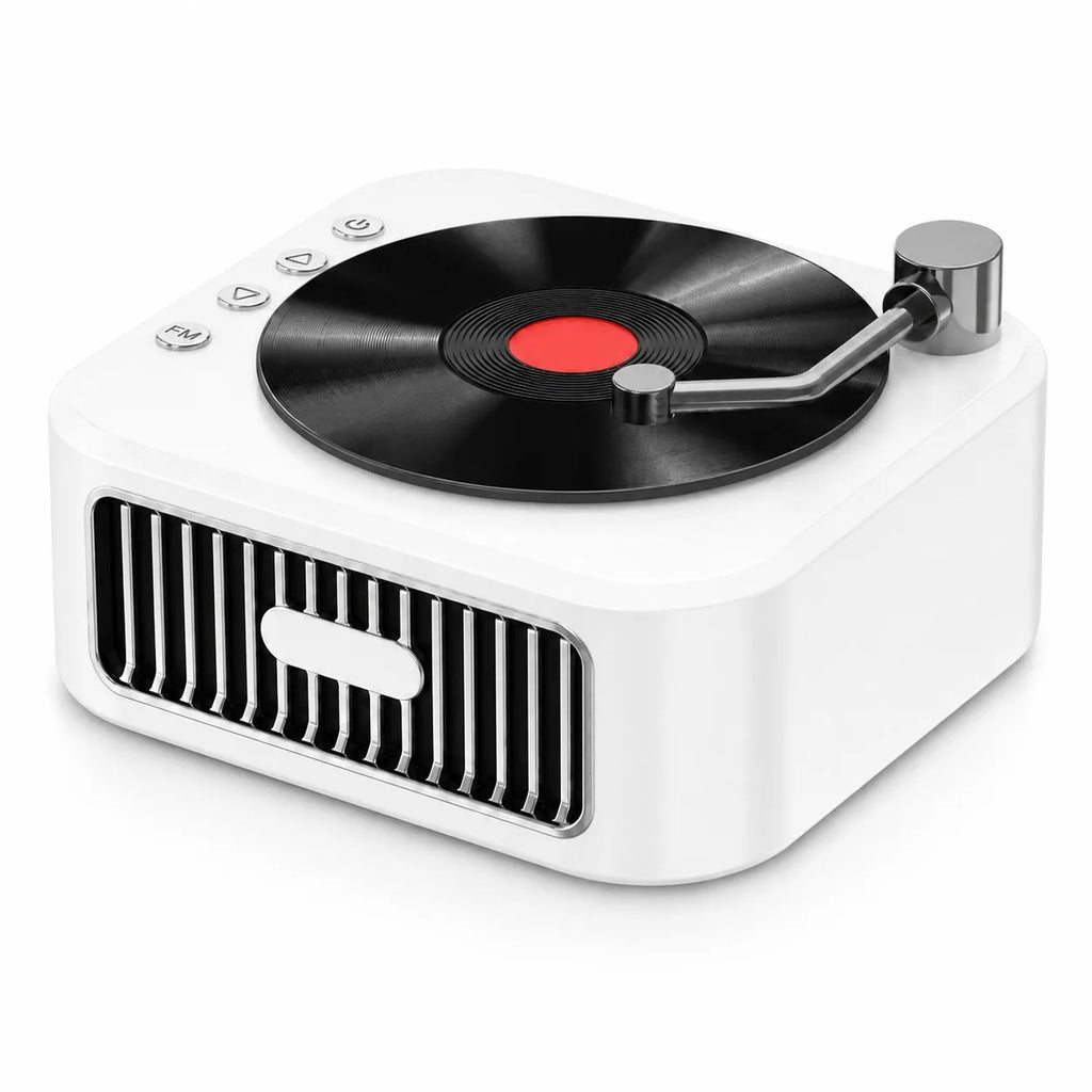 Hichomeow Mini Retro Bluetooth Speaker 5.3, Vintage FM Radio, TF Card USB AUX, Compact Speaker for Home Desk Gift