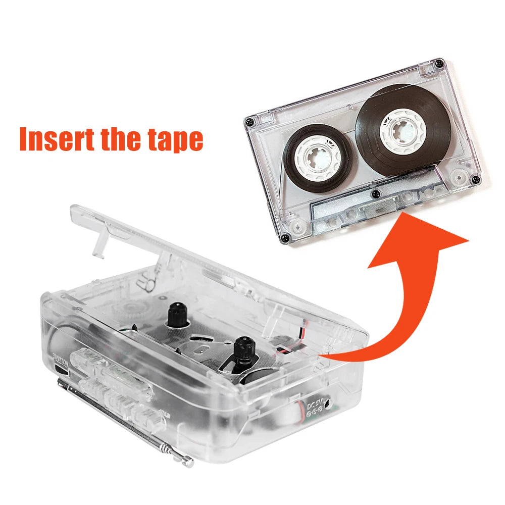 Reproductor de Cassettes Walkman Portátil - Radio AM/FM Retro