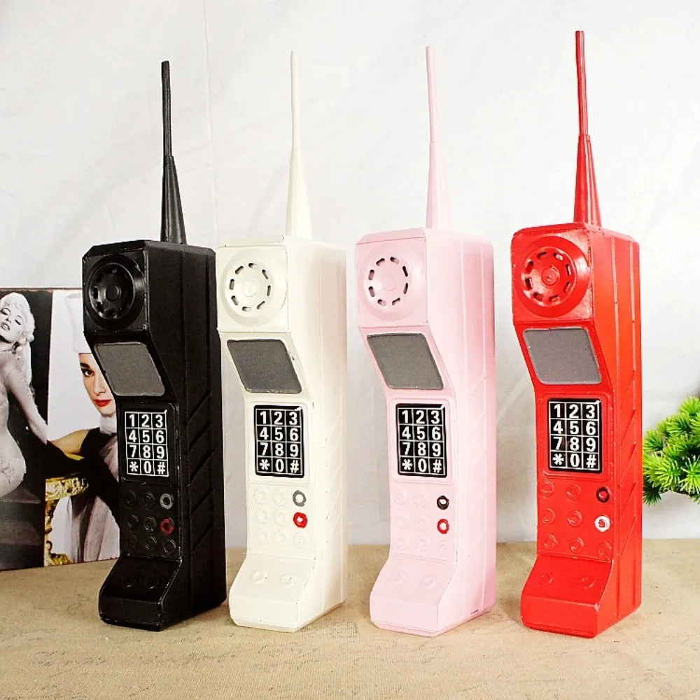 Retro Mobile Brick Phone Model 80'S 90'S Old Classic Design Telephone Model Old-Fashioned Metal Vintage