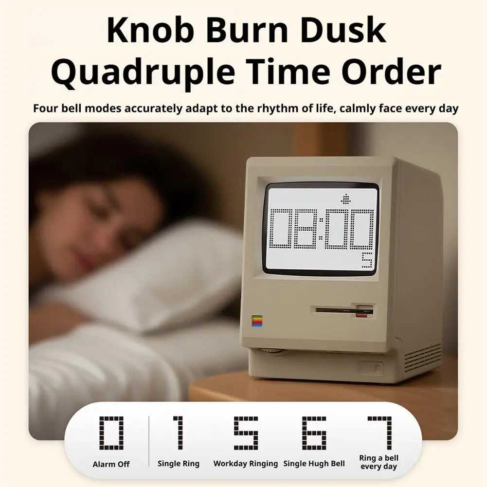 Reloj Retro Maclock - Alarma Digital Estilo Vintage