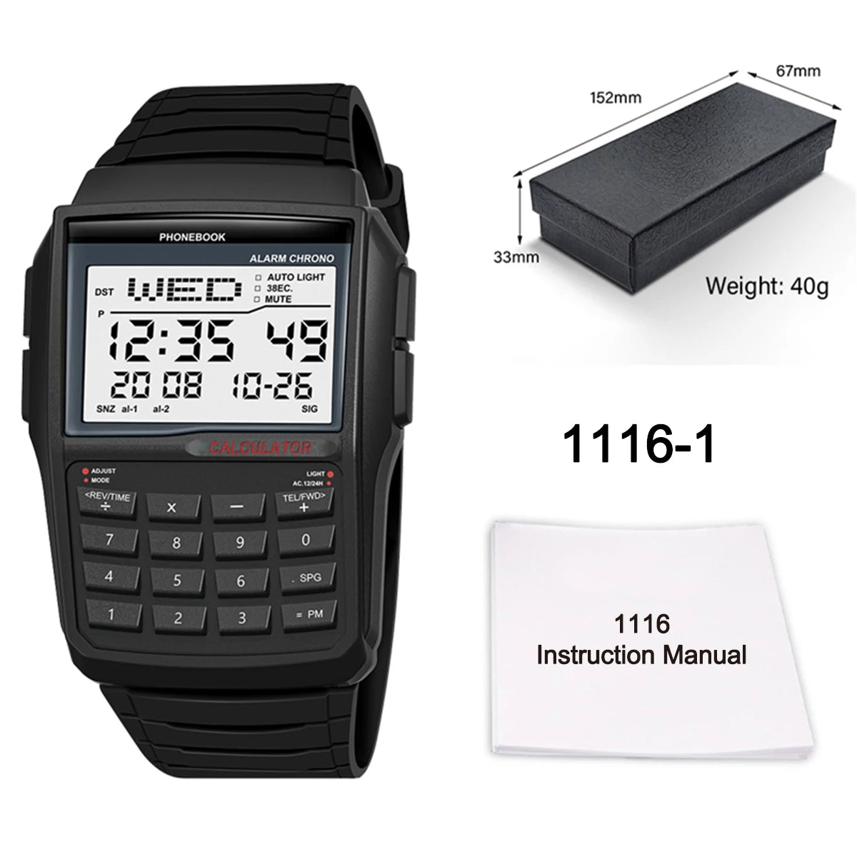 Reloj Calculadora LED Retro - Estilo Deportivo Digital